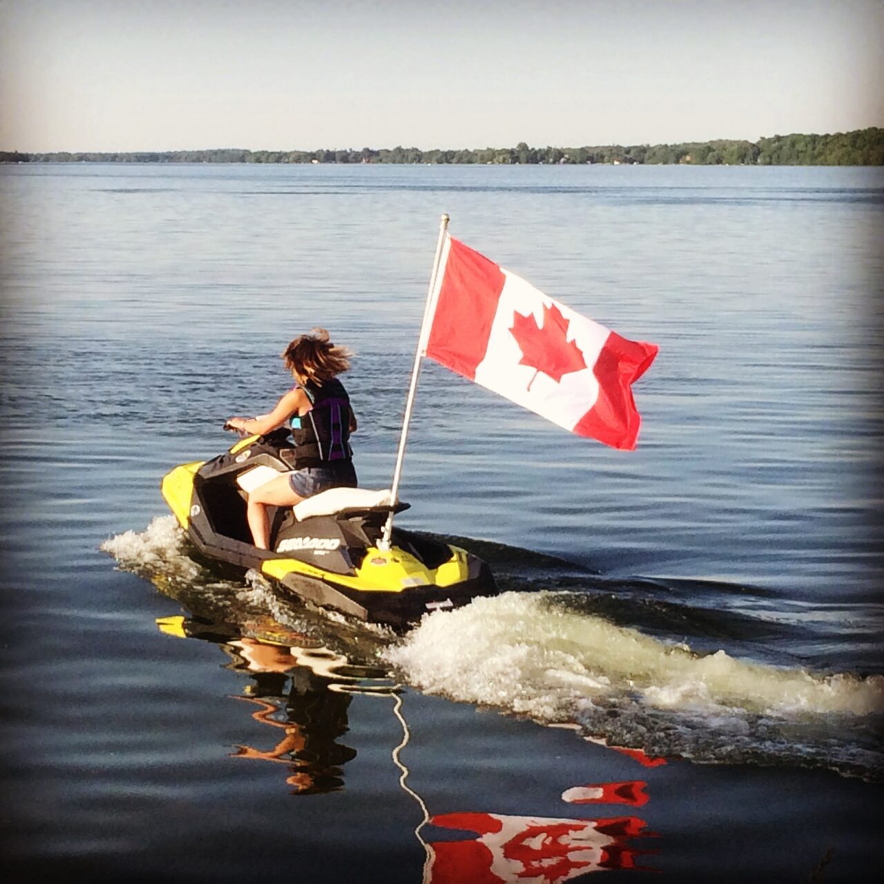 sea doo with canadian flag