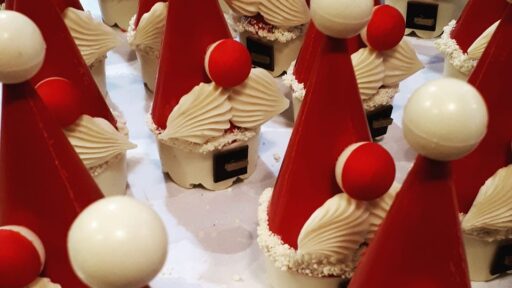 chocolate elves with red hats