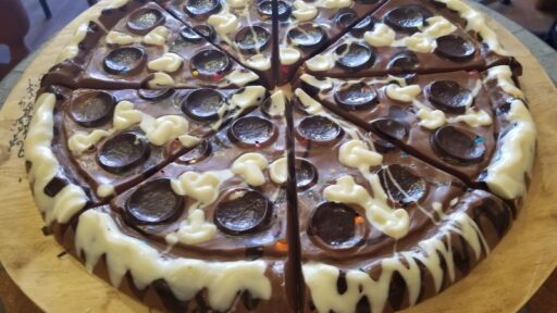 a chocolate pizza