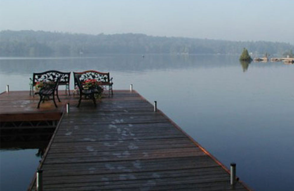 benches on a dock