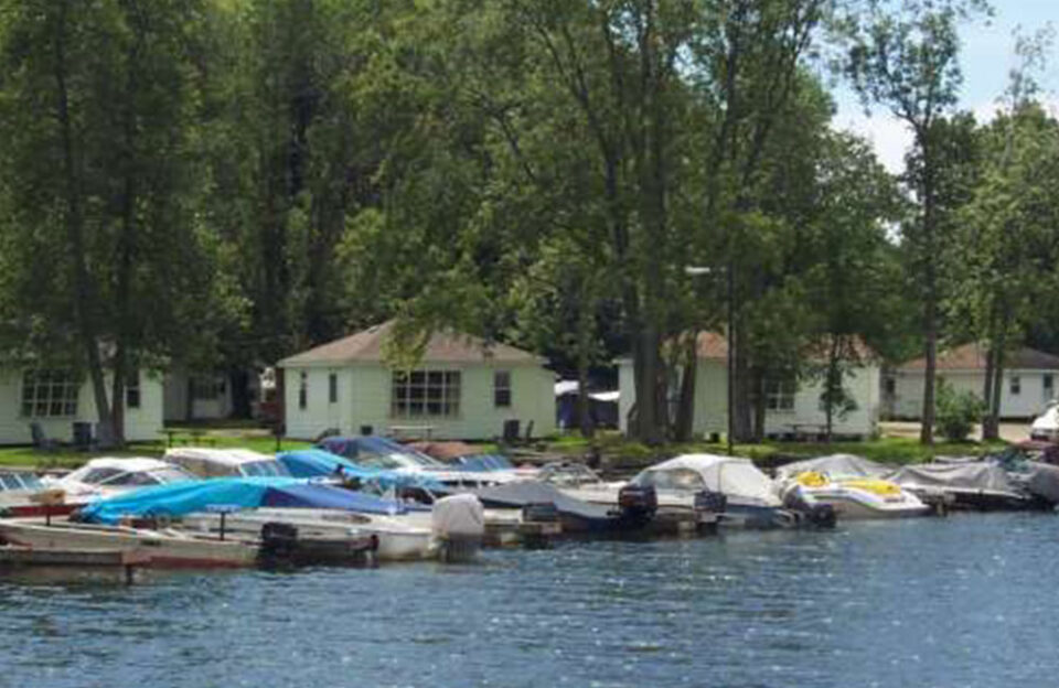 boats parked at lake