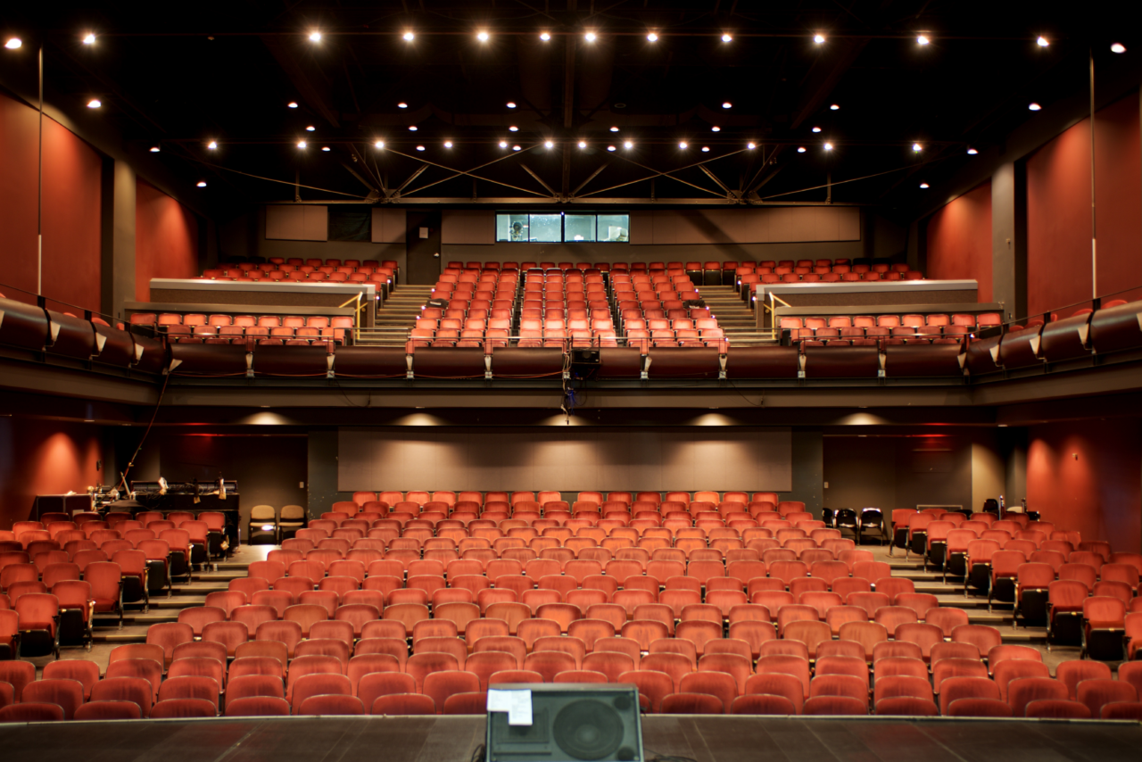 view of theater stands from stage
