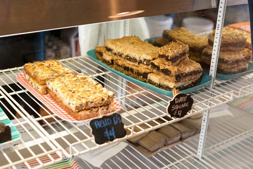 pastry bars on display