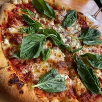 close-up shot of pizza