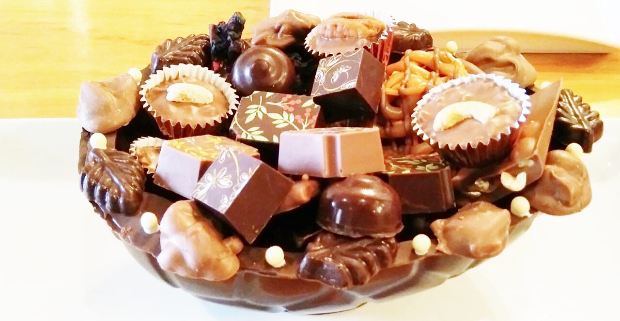 a bunch of chocolate