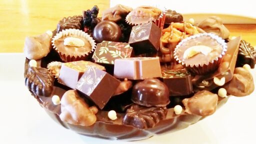 a bunch of chocolate