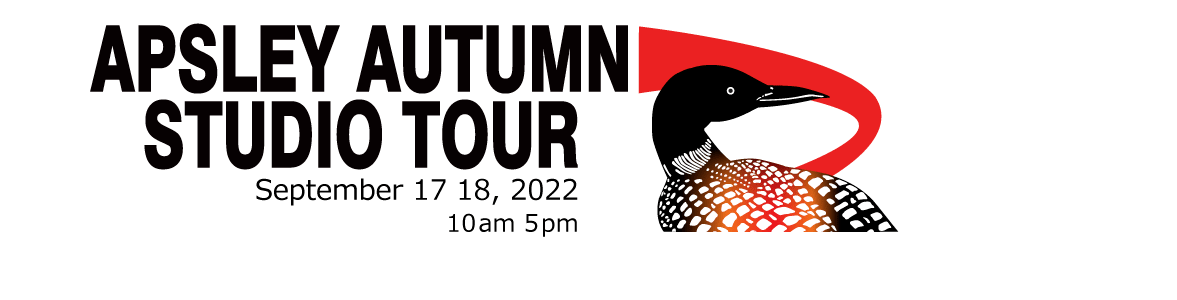 apsley autumn studio tour. September 17 & 18, 10am to 5pm. image of a loon