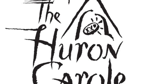 white background with the words "the huron carole"