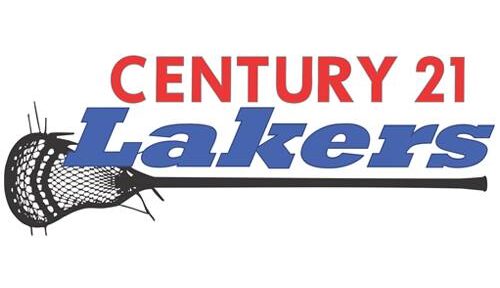 century 21 Peterborough Lakers lacrosse team logo with a lacrosse stick below the team name