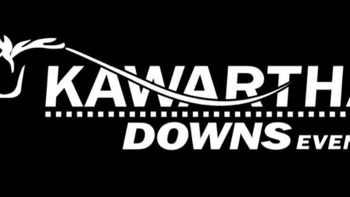 kawartha downs events logo with horse head lineart