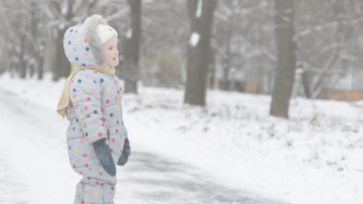 child in a snowsuit