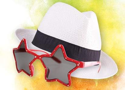 hat and star glasses