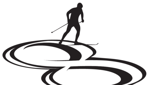 graphic of a skiier making a figure 8
