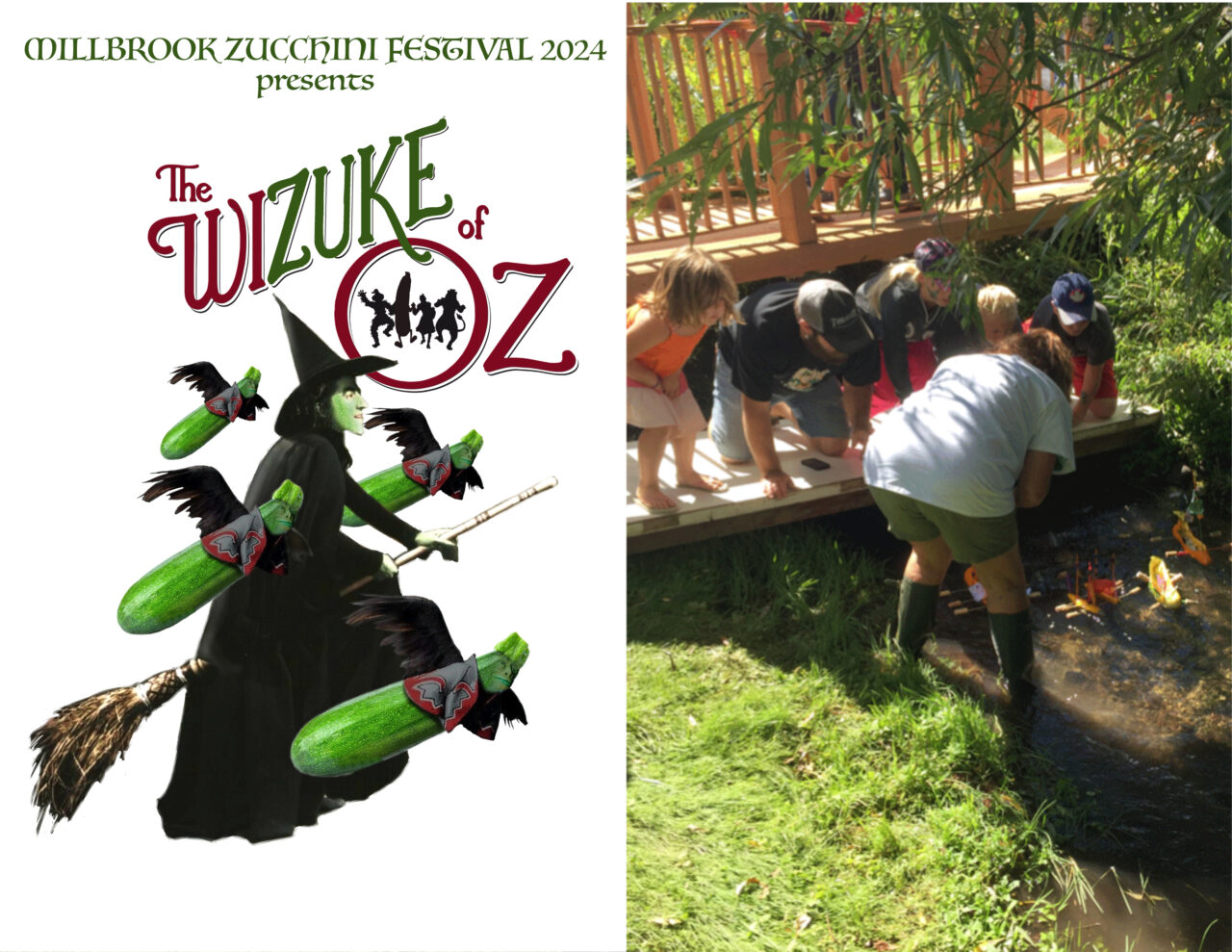 'the wizuke of oz' and people racing zucchini boats