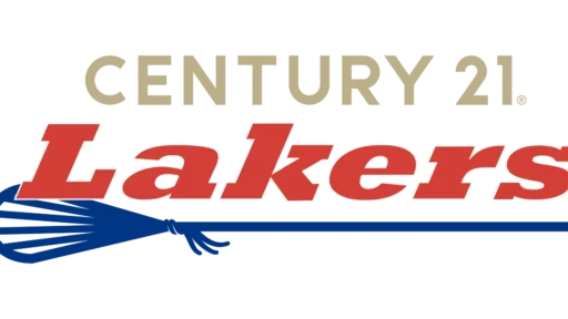 logo with a lacrosse stick with text 'century 21 lakers'