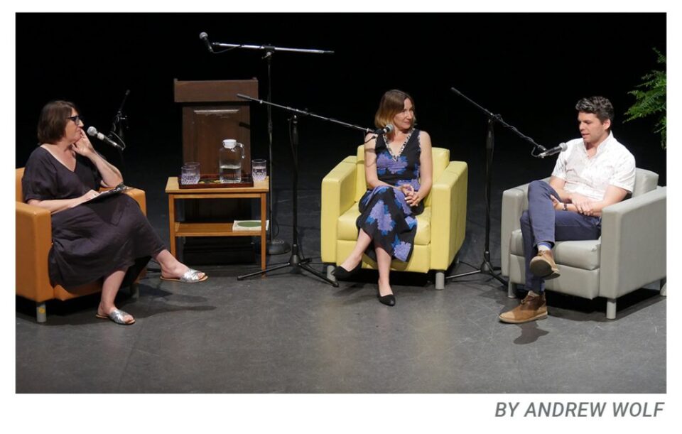 3 people sitting on a panel