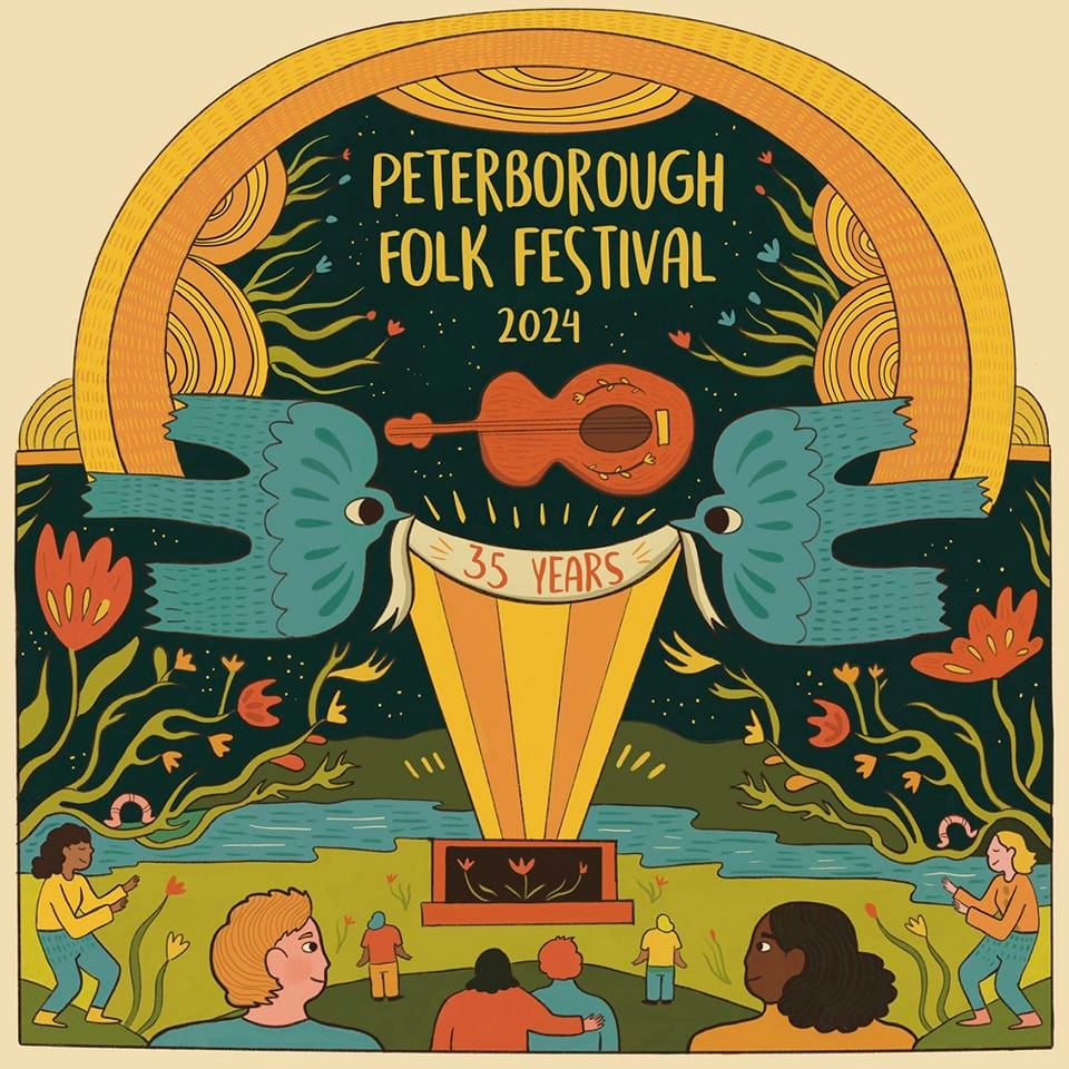 graphic for peterborough folk festival