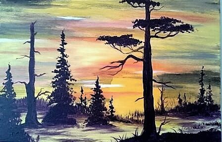 painting of trees