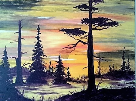 painting of trees